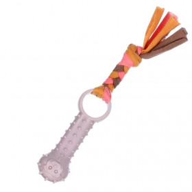 Играчка за кучета Flamingo TOY PUPPY TPR BUNTY TAUPE въже за дърпане с гумен кокал
